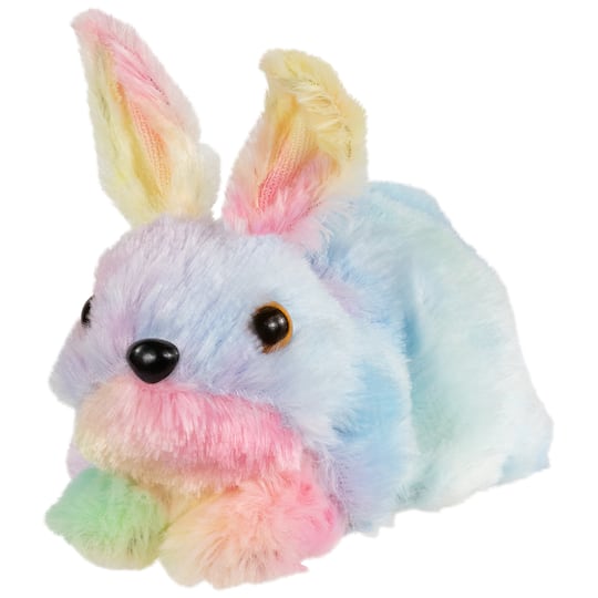 7" Multicolor Plush Pastel Easter Bunny Figurine By Northlight in Multicolor-Colored | Michaels®